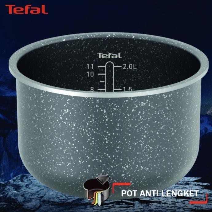 [Ready Stock] Tefal Everforce Rk3634 Rice Cooker 2 Liter Penanak Nasi - Blue