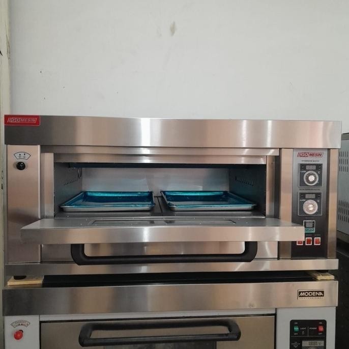 [New] Oven Gas Gomesin Gm-Rfl12C Oven Gas Roti 1 Deck 2 Tray Stainless Steel