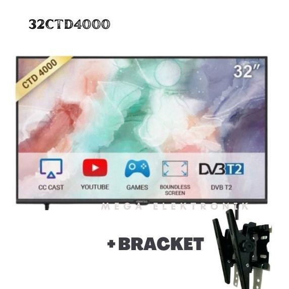 [New] Coocaa 32Ctd4000 Led Tv 32 Inch Smart Digital + Bracket