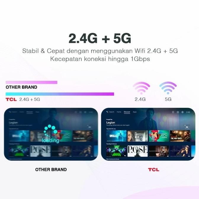 [Garansi] Tcl 50A20 50 Inch Tv 4Kuhd Andorid 11