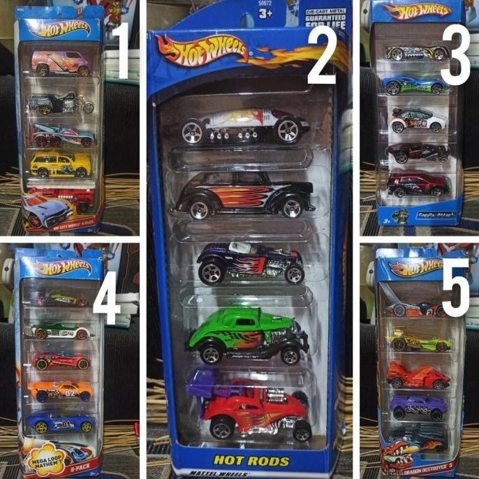 Hot Wheels Mobil Diecast Gift Pack Hotwheels Isi 5 Bh