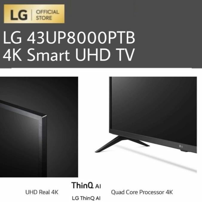 [Ready Stock] Lg 43Up8000 Ptb 4K Smart Uhd Tv 43Inch - Thinq Ai - 43Up8000Ptb Up8000