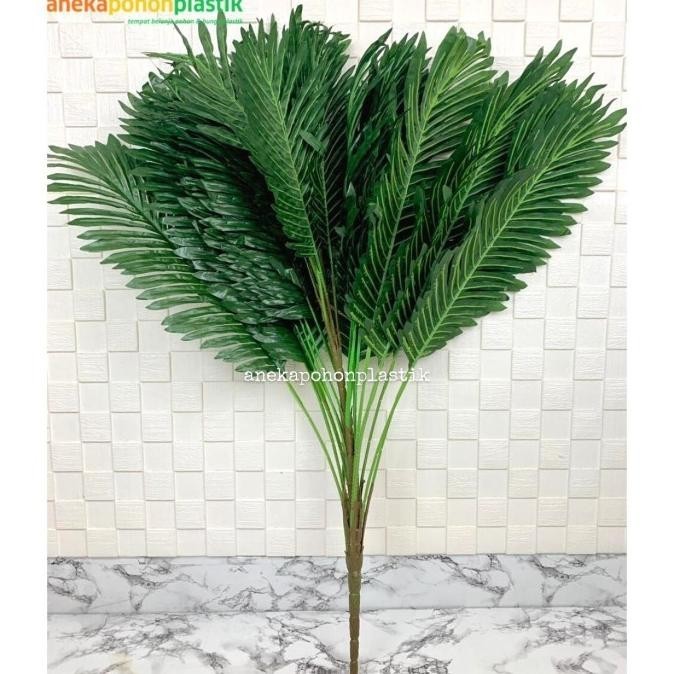 Daun Palem Hijau Besar 100cm Artificial Tanaman Palma 1 Meter Plastik
