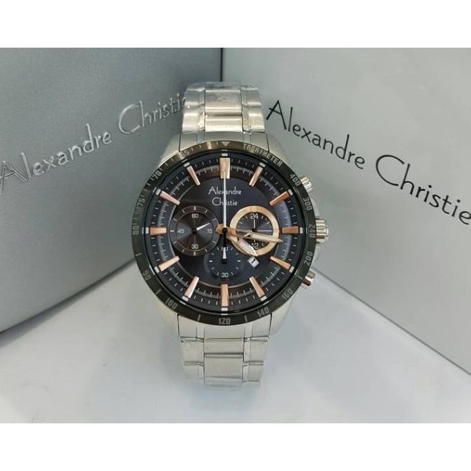 [Baru] Jam Tangan Pria Alexandre Christie 6451Mc