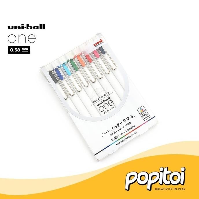 

NEW Uni Ball ONE UMN-S-38 Gel Pen 0.38 mm 8 Color SET