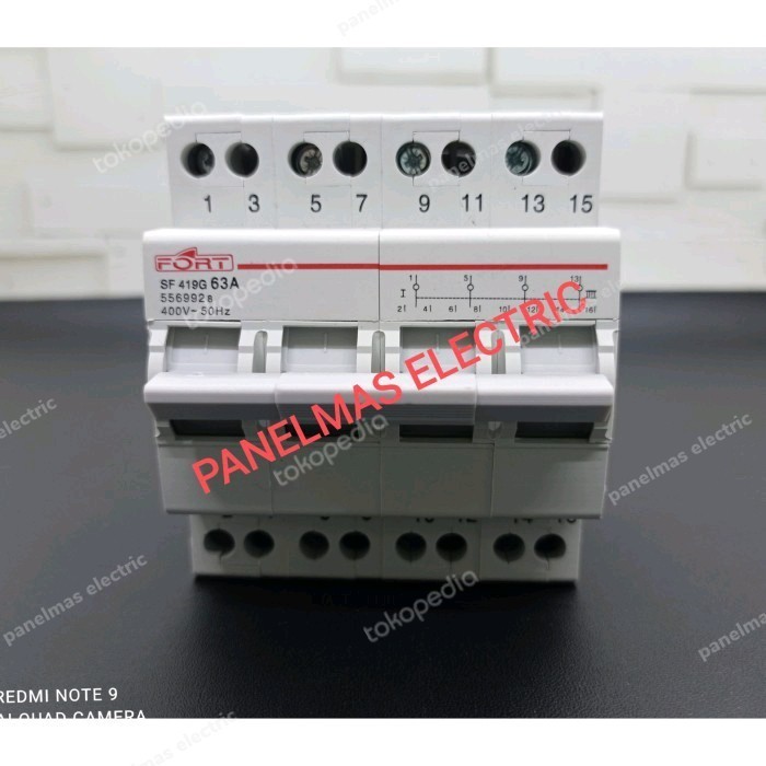 COS CHANGE OVER SWITCH OHM SAKLAR FORT 4P 63A TYPE SF419G-63 MODEL MCB