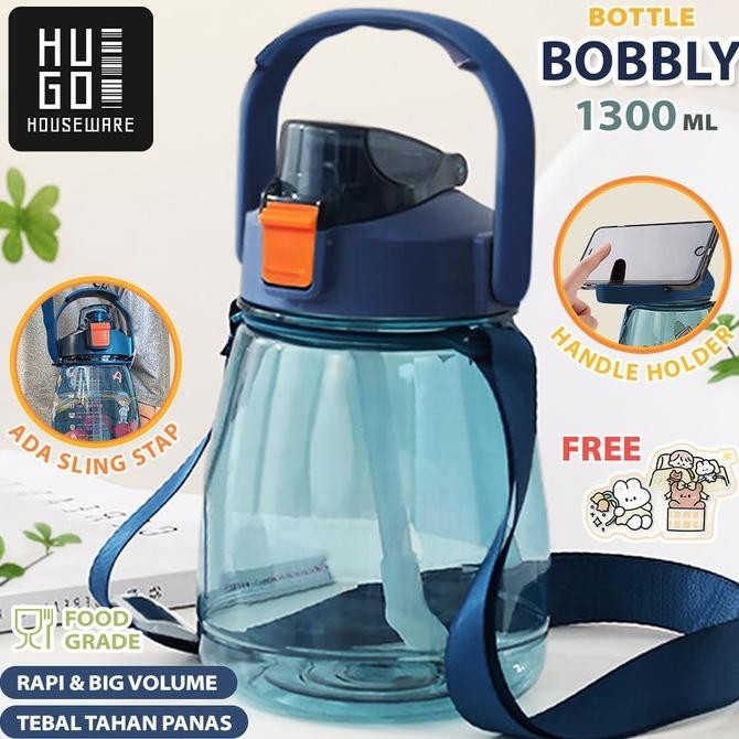 HUGO Botol Minum Anak Bening 1300 ml Botol Air Minum Sekolah Serbaguna