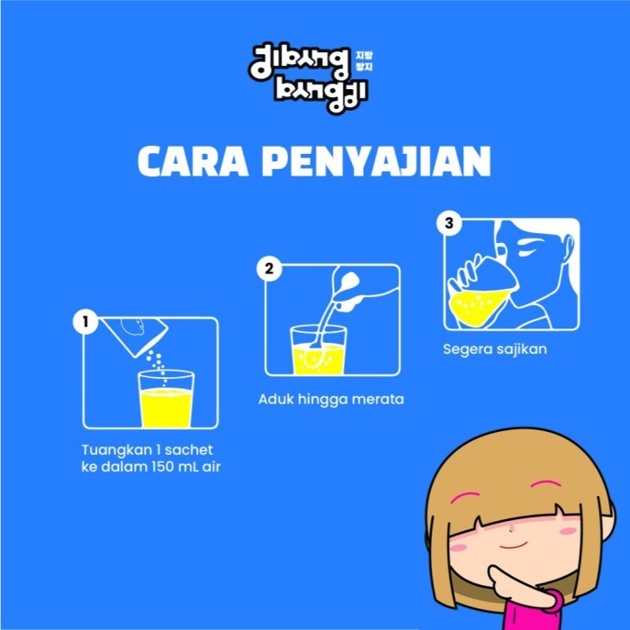 

Jibang Bangji Fiber 1 box (isi 16 Sachet) Mix Lemon dan Peach K02