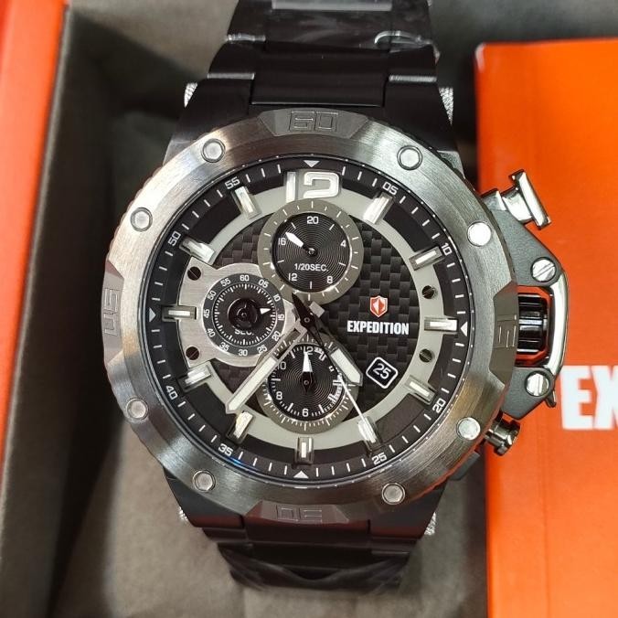 [Garansi] Jam Pria Original Expedition Exp E 6751 M All Stainless