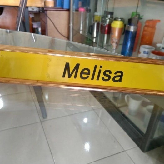 

NAME DESK GOLD BANK MEGA/PAPAN NAMA MEJA BANK MEGA
