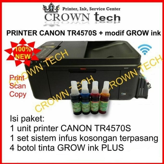 

HARGA DISC - Canon TR4570S + Modifikasi kosongan + tinta GROW INK PLUS botolan