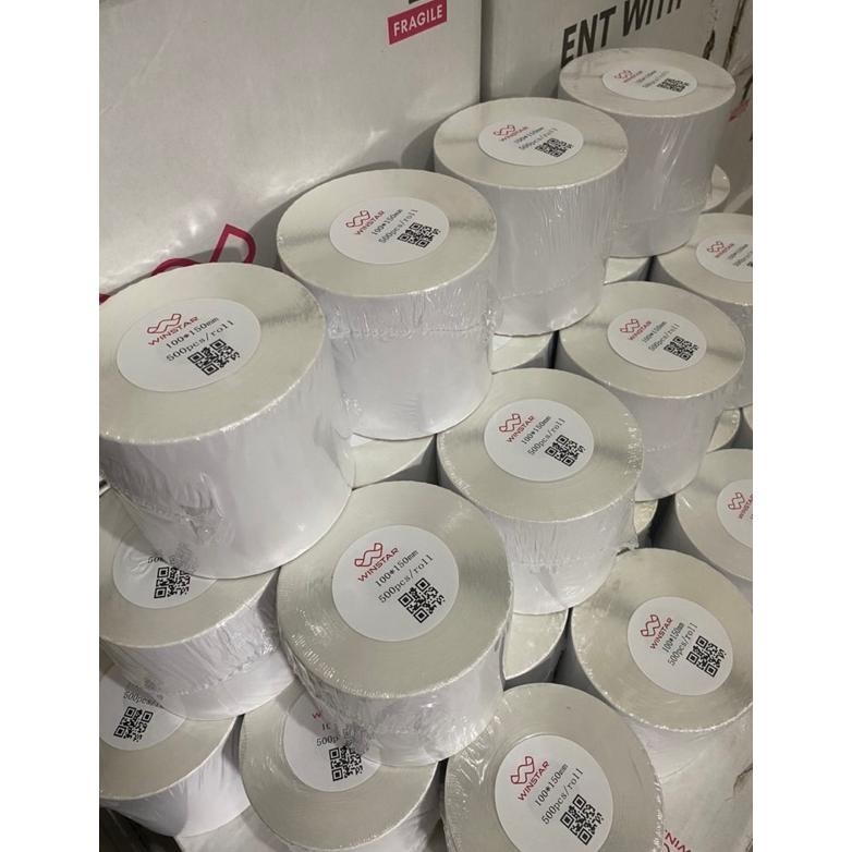 

Berkualitas Kertas Thermal Sticker/Label Sticker Thermal 100 X 150 Mm Barcode Uk A6 Murah Sale