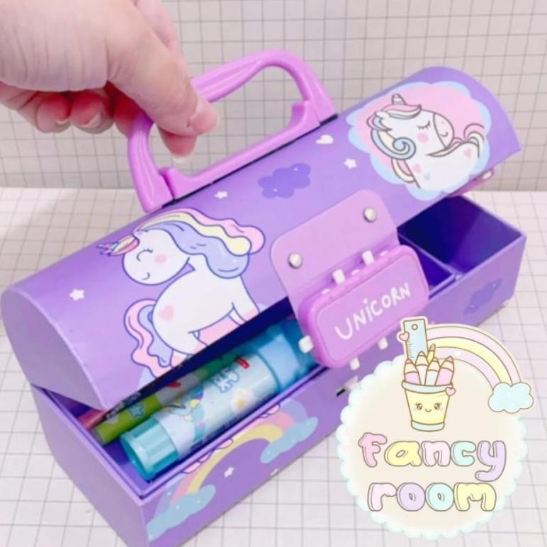 

Murah Kotak Pensil Karton Lengkung Pakai Kode Kunci/ Tempat Pensil/ Pencil Case --Ay12 Sale