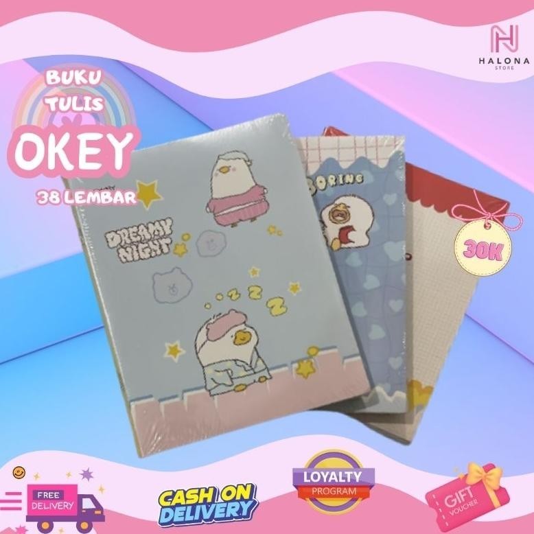 

Premium [1 Pack] Buku Tulis Okey Isi 38 Lembar BisaCod