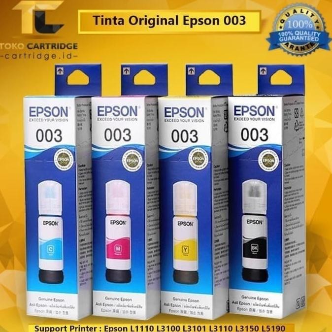 Tinta Epson 003 Original Refill Ori Printer L3110 L3150 L 3110 L 3150
