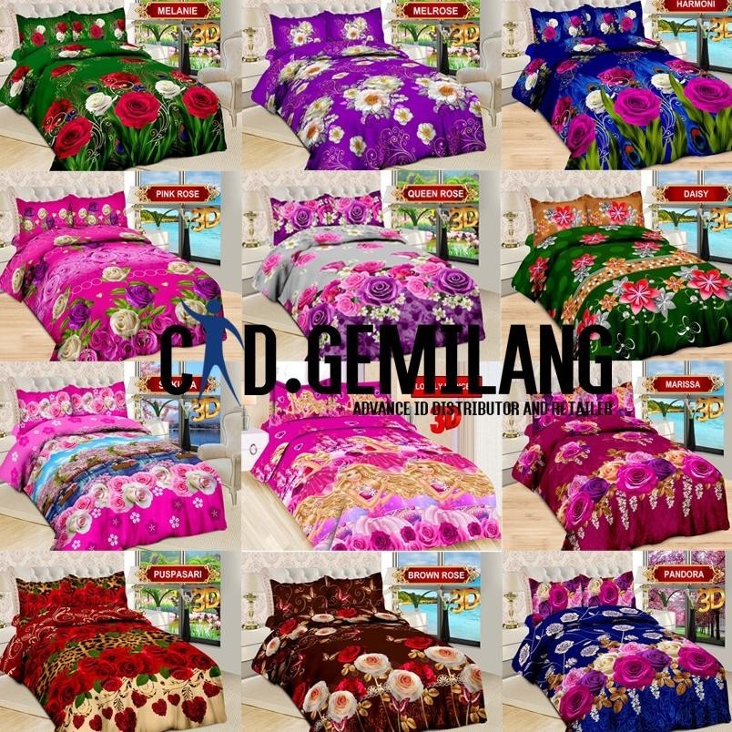 CR - (BISA ) SPREI BONITA ORIGINAL 3D UKURAN 180 x 200 NO.1 KING MOTIF TERBARU 180x200 WEDDING NIKAH