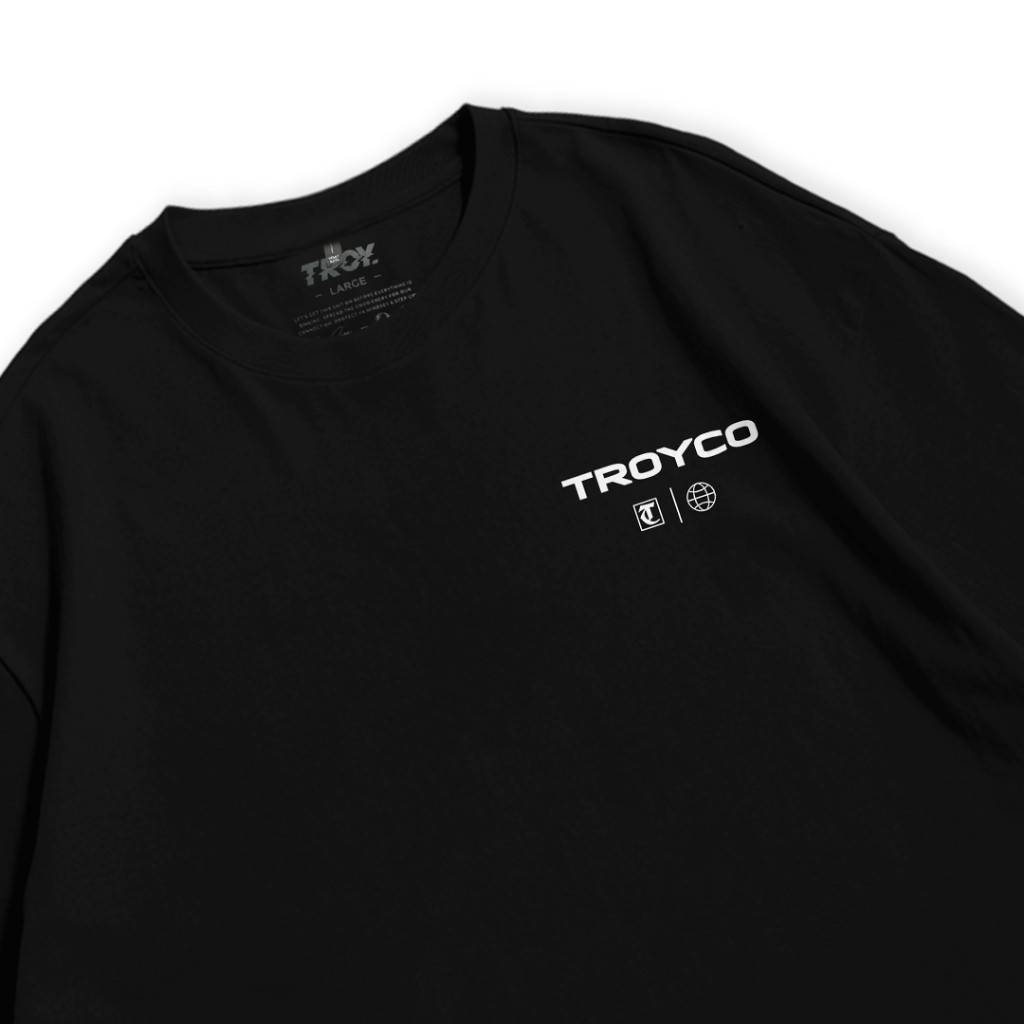 Troy Company Oversize Tshirt Black Believe Dream - Kaos Oversize Hitam Lengan Pendek OVD 2508