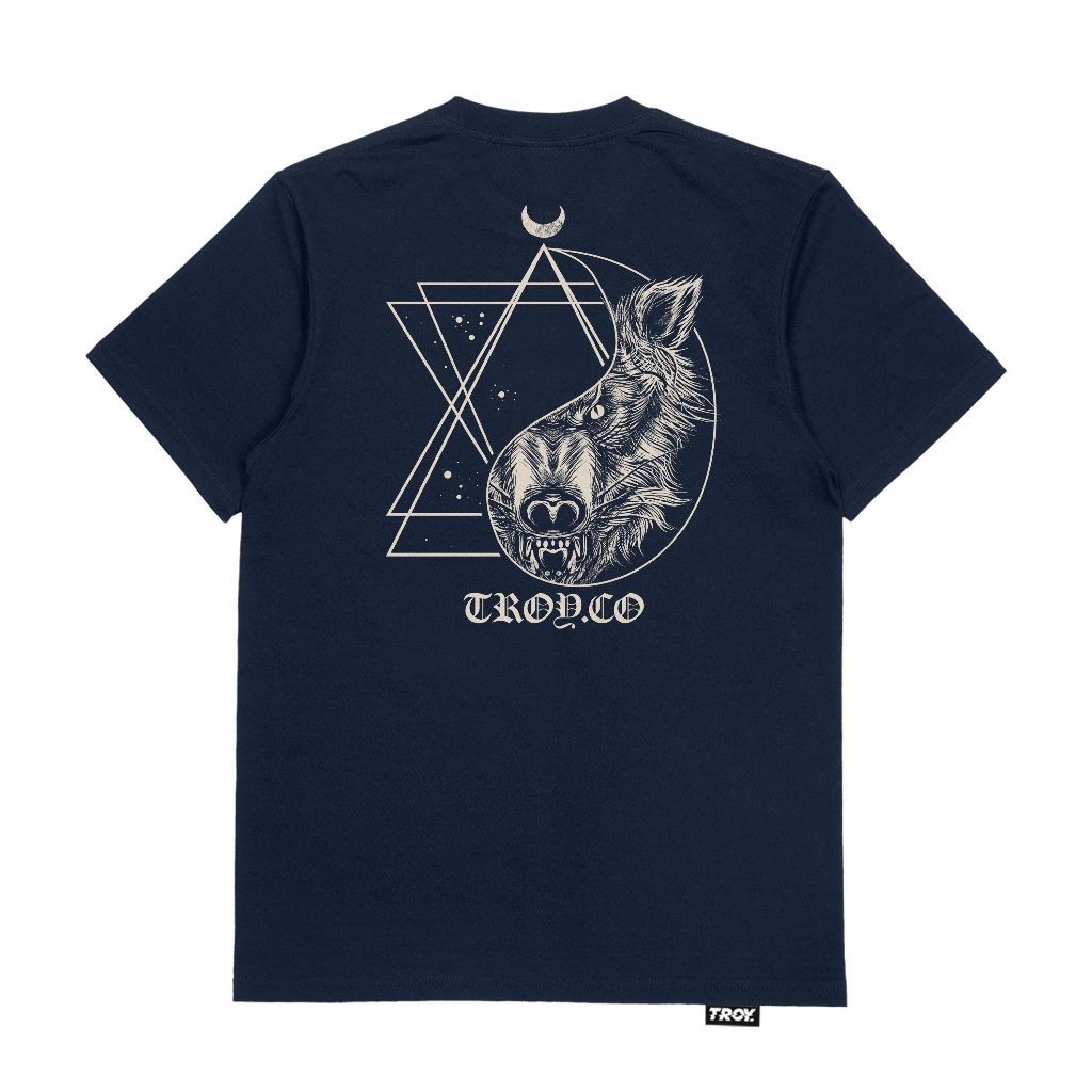 Troy Company T-shirt Blue Navy Hexa Wolf - Kaos Lengan Pendek Kaos Biru Navy MTD 2492