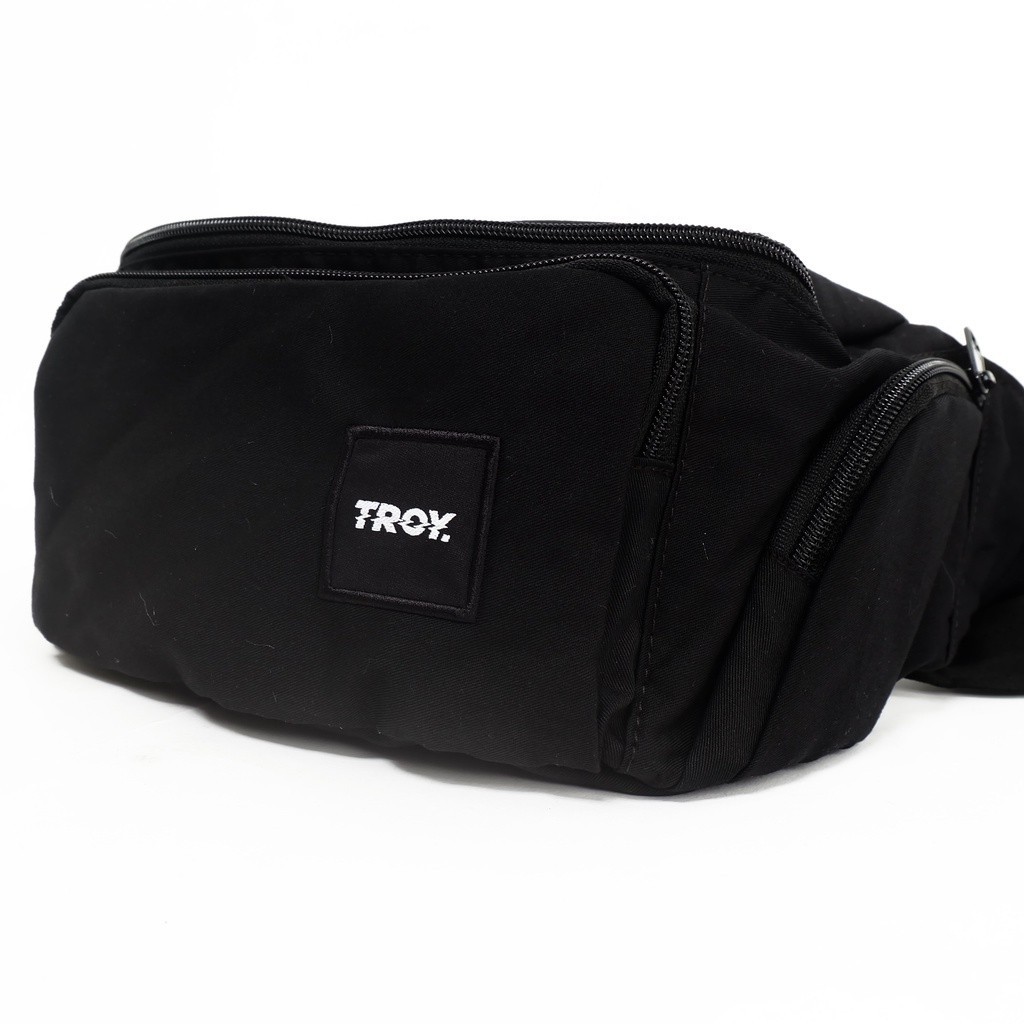 Troy Company Waistbag Black Stay Busy Blaze - Tas Pinggang Selempang Hitam WB 2118