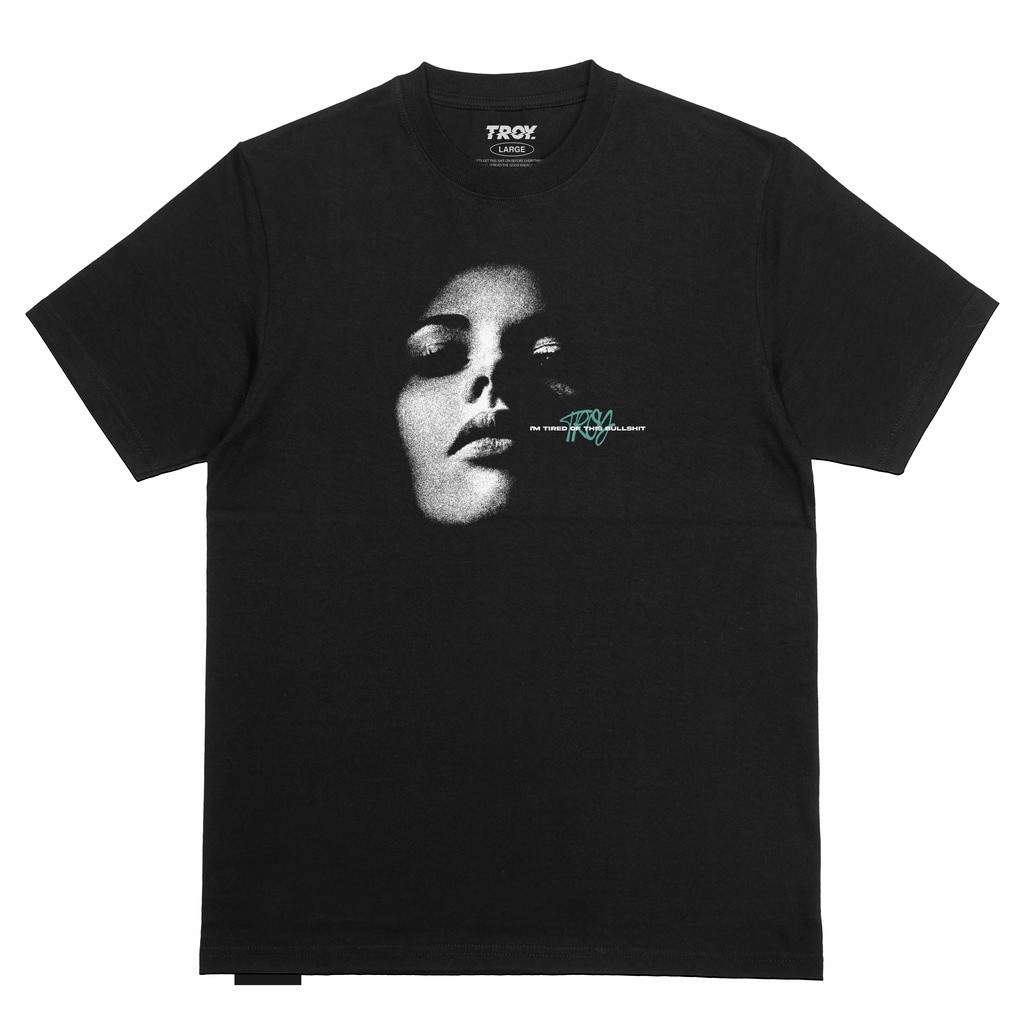 Troy Company Tshirt Black Madonna - Kaos Pria Lengan Pendek Hitam MTD 2171