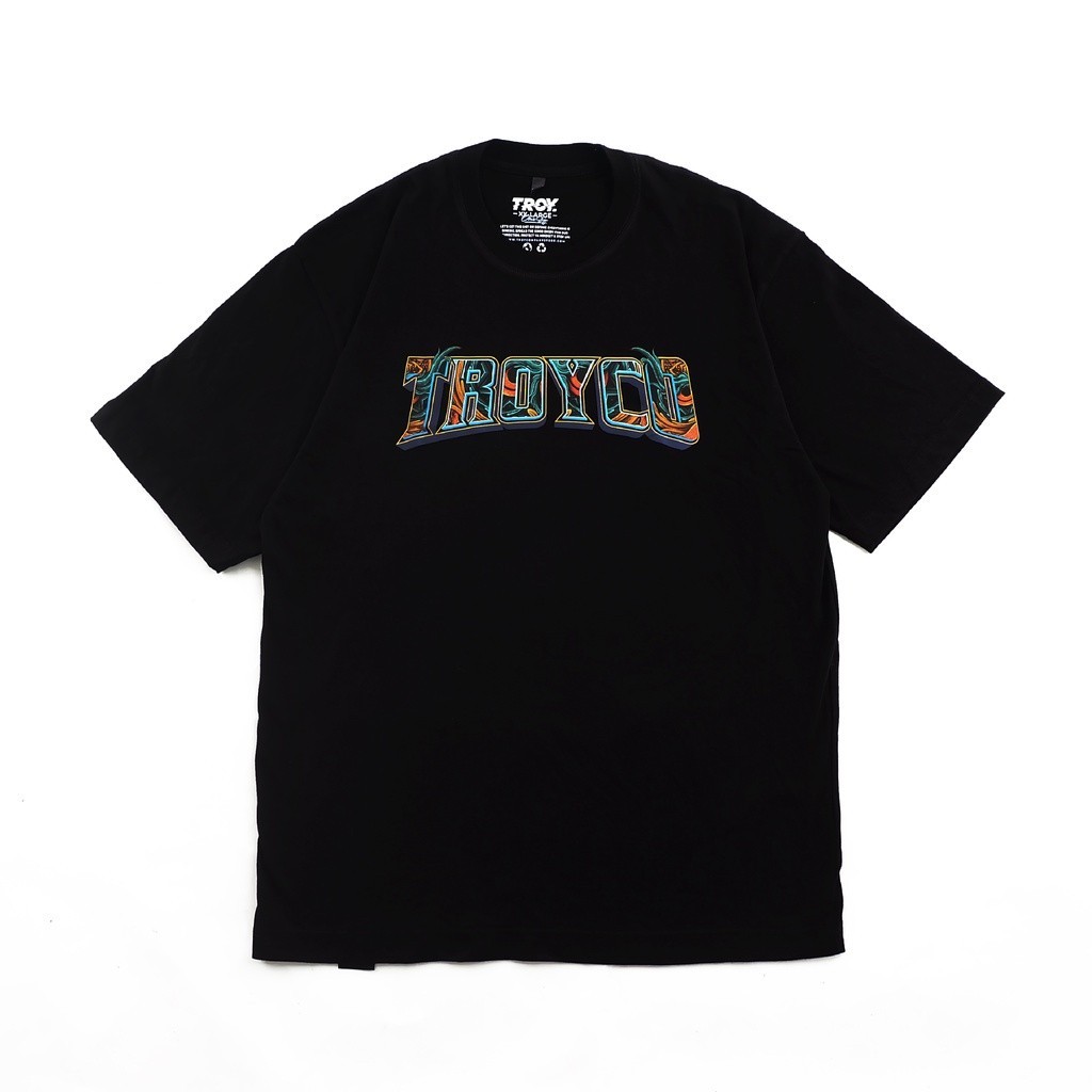 Troy Company Tshirt Black Orna - Kaos Pria Hitam Lengan Pendek MTD 2050