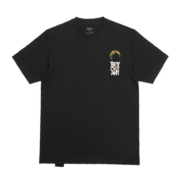 Troy Company Tshirt Black Broken Moon - Kaos Pria Lengan Pendek Hitam MTD 1812