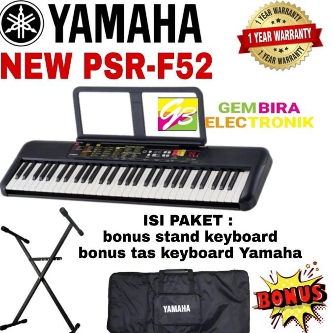 Keyboard Piano Yamaha Psr F51 Bonus Stand Plus Tas