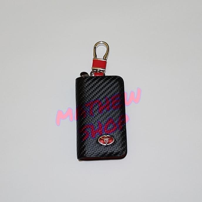 Dompet Stnk Carbon Logo Toyota Sienta Gantungan Kunci Stnk Dompet