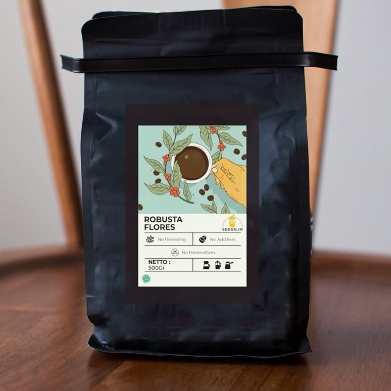 

ad-3 ROBUSTA FLORES 500GR / BIJI KOPI INDONESIA Hemat