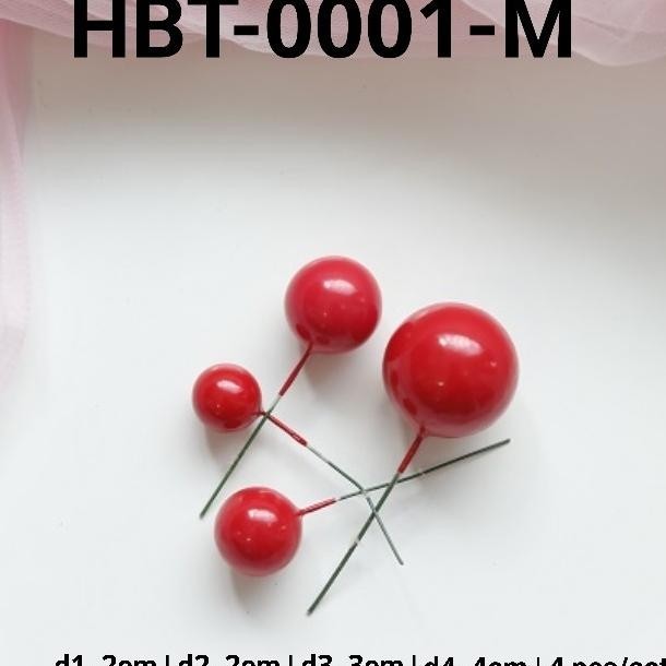 

GR-HBT-0001 Cake topper hiasan kue bola emas perak biru pink putih
