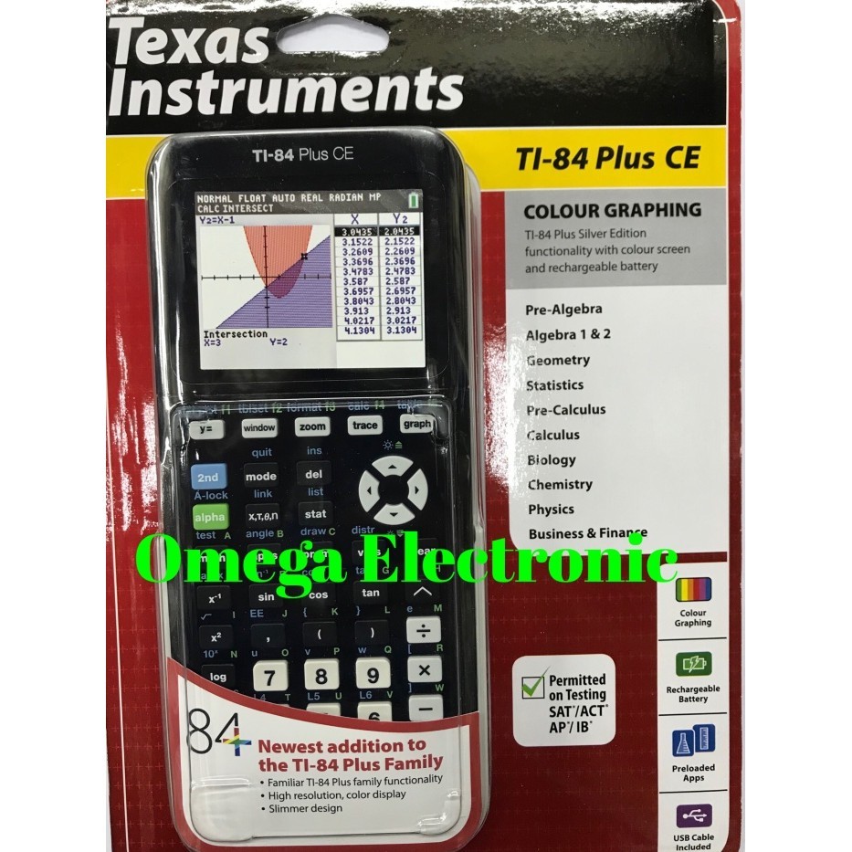 

TEXAS INSTRUMENTS TI-84 PLUS CE GRAPHING CALCULATOR KULIAH SEKOLAH