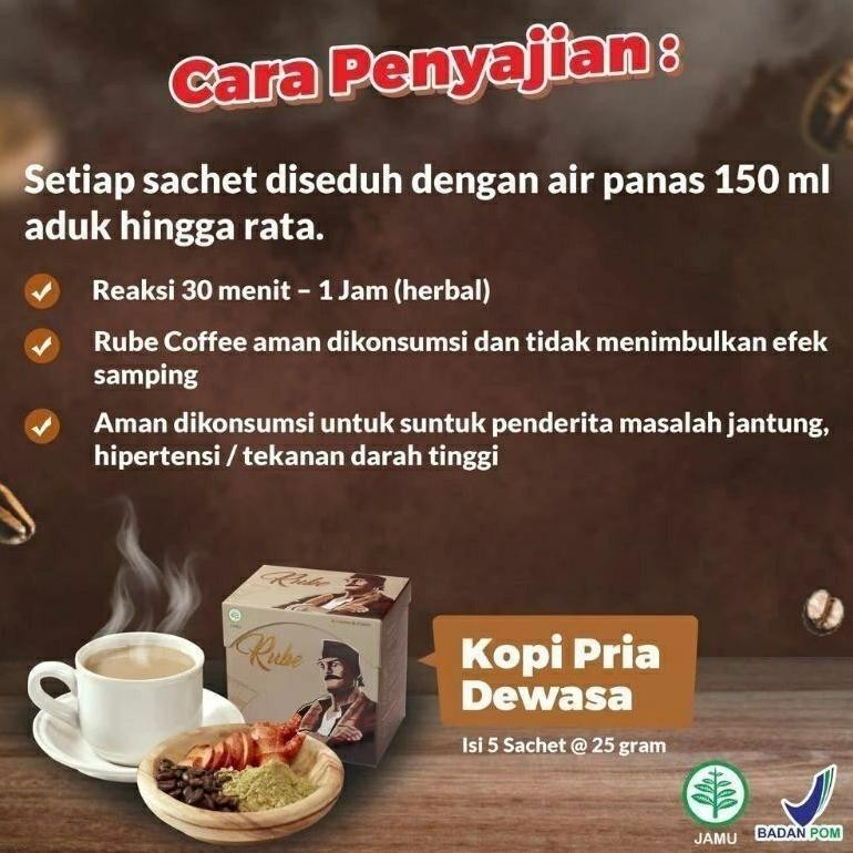 

dg-4 Kopi Rube Multivitamin Kesehatan Pria 1 Box Isi 5 Premium