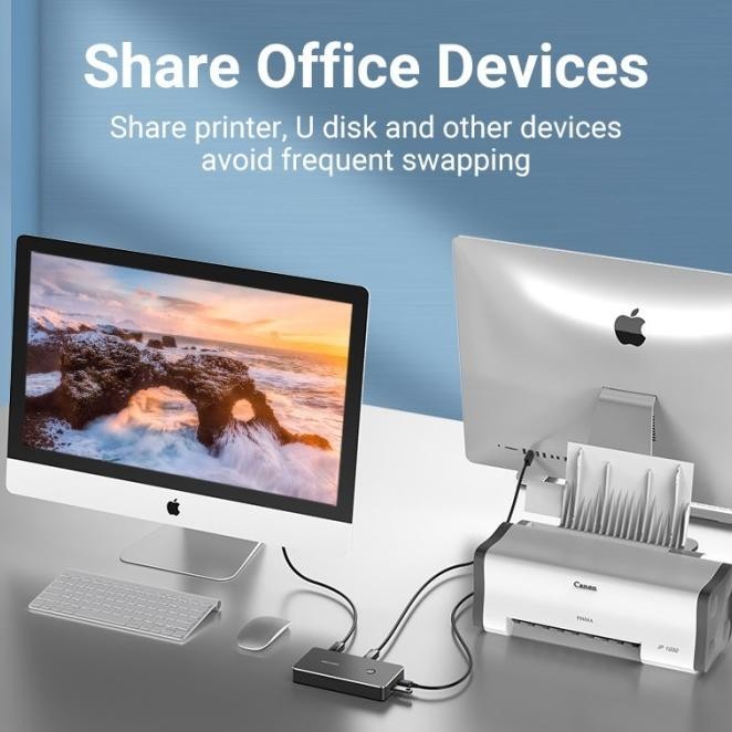 Vention Kvm Switch Vga Usb Printer Sharing Keyboard Mouse Pc Arthagading