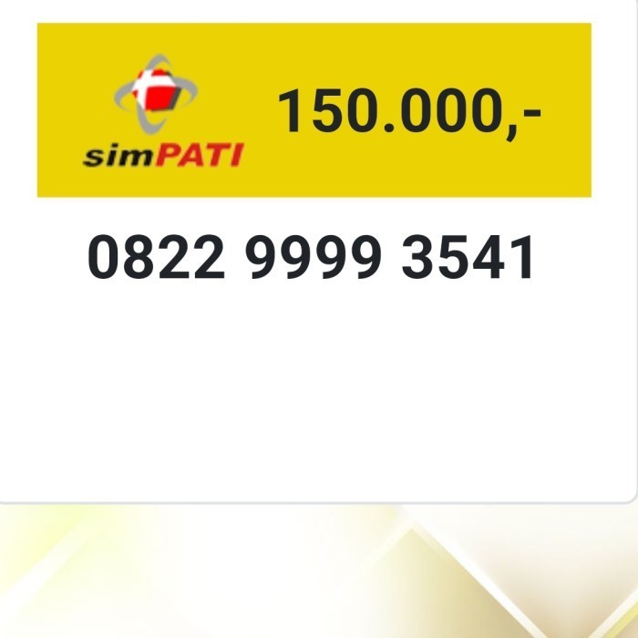 Nomor cantik simpati 4g 5g kuartet 0B13 8888 3541 G034 A21