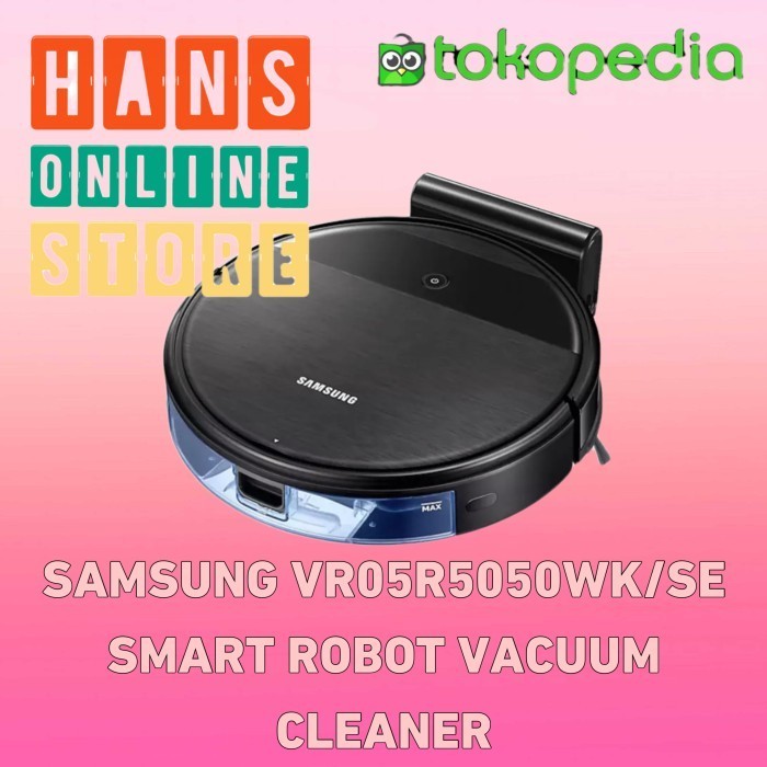 Terlaris Samsung Vr05R5050Wk/Se Smart Robot Vacuum Cleaner - Black