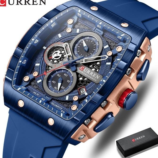 Curren Terbaru Jam Tangan Pria Anti Air Chrono Aktif Jam Tangan Cowok