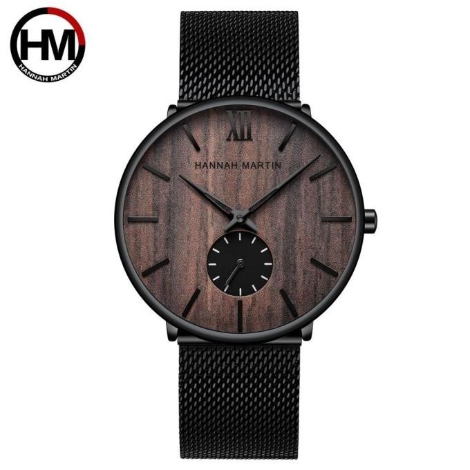 Jam Tangan Pria Hannah Martin 1002 Mesh Stainless Steel