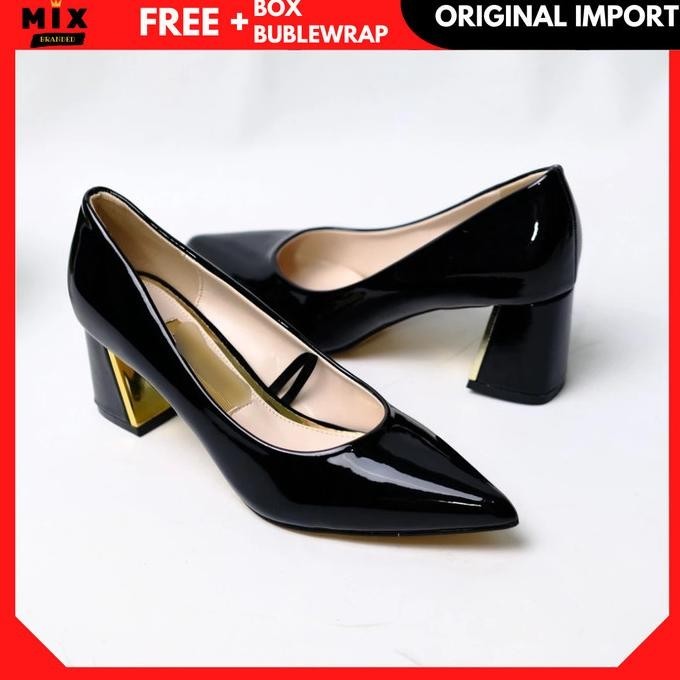 Sepatu Zara Block Heels Original Branded Shoes Wanita Terbaru Fr045