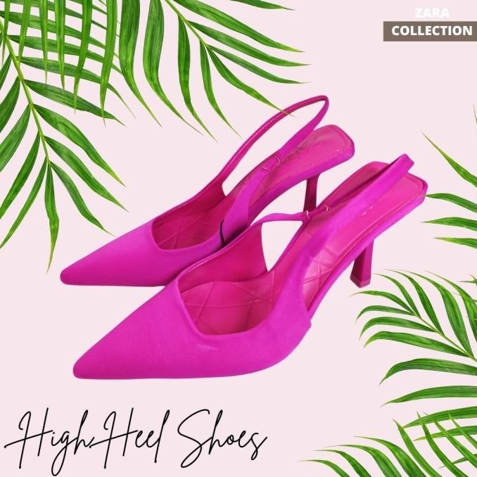 Sepatu High Heels Premium Zara Rose Pink Size 36 - 40