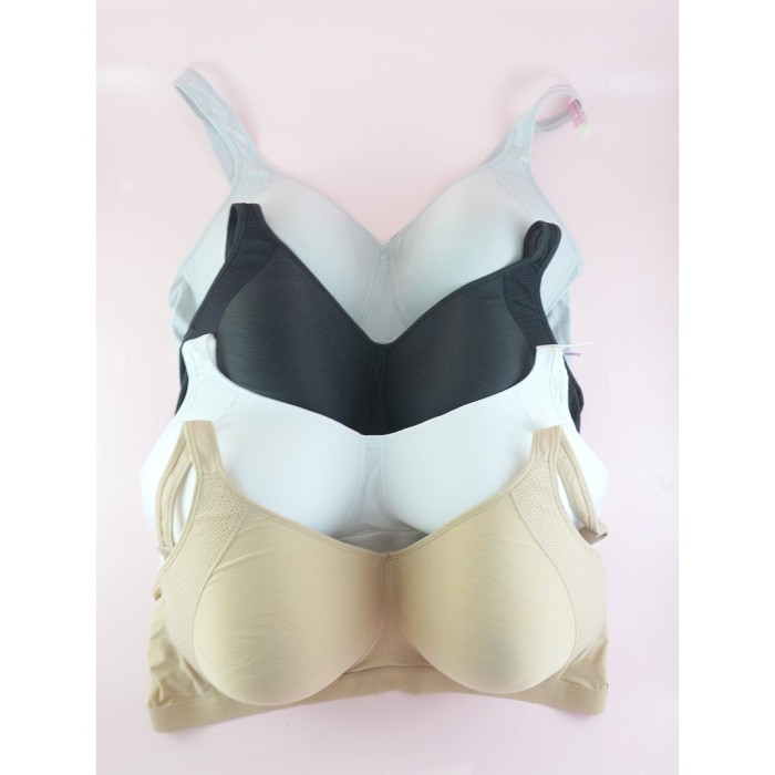 BARU BRA WANITA TANPA KAWAT BUSA TIPIS FULL CUP BIG SIZE D/E HANES HN115