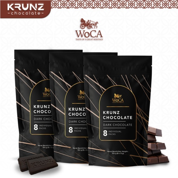 

Ready WoCA Krunz Chocolate Dark 3 x 8 individual packs - Pouch