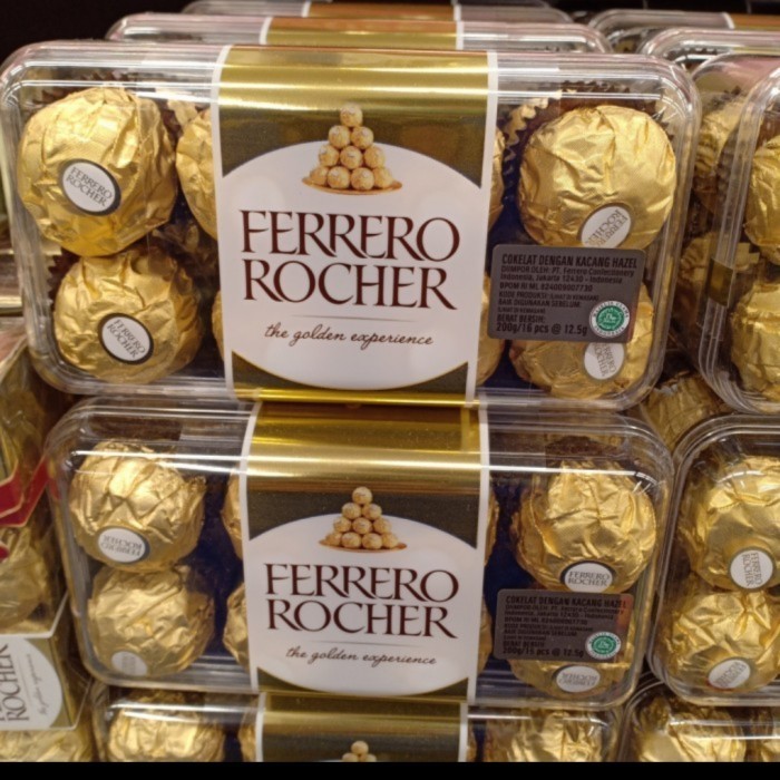 

Ready ferrero rocher t16 200gr - coklat cokelat ferero isi 16