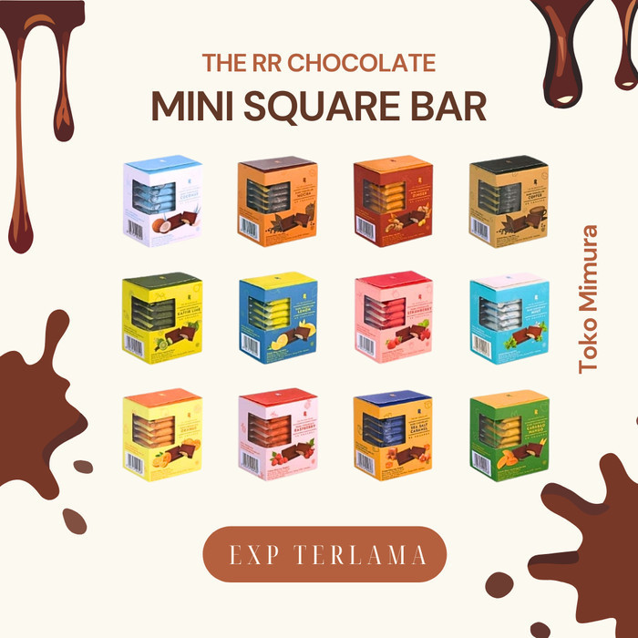 

Ready The RR Chocolate Square 9gr x 10pcs Dark Cokelat Premium EXP TERLAMA