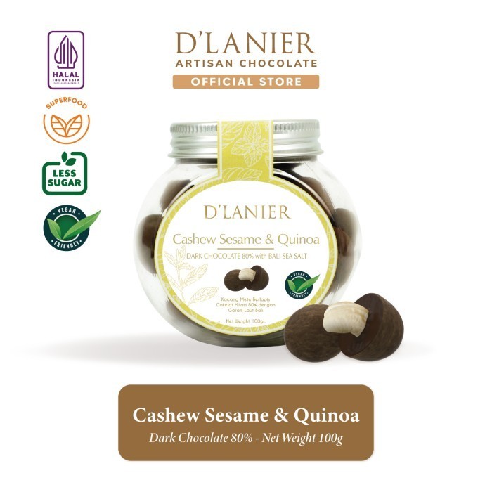 Ready DLanier Cashew Sesame & Quinoa with Dark Chocolate 80% - 100gr