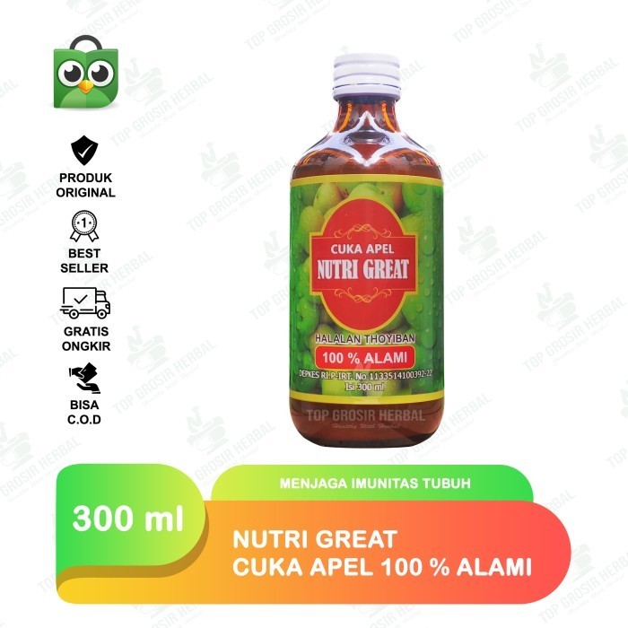 

Sale Asli Dan Alami Cuka Apel Nutri Great 300Ml Murah!