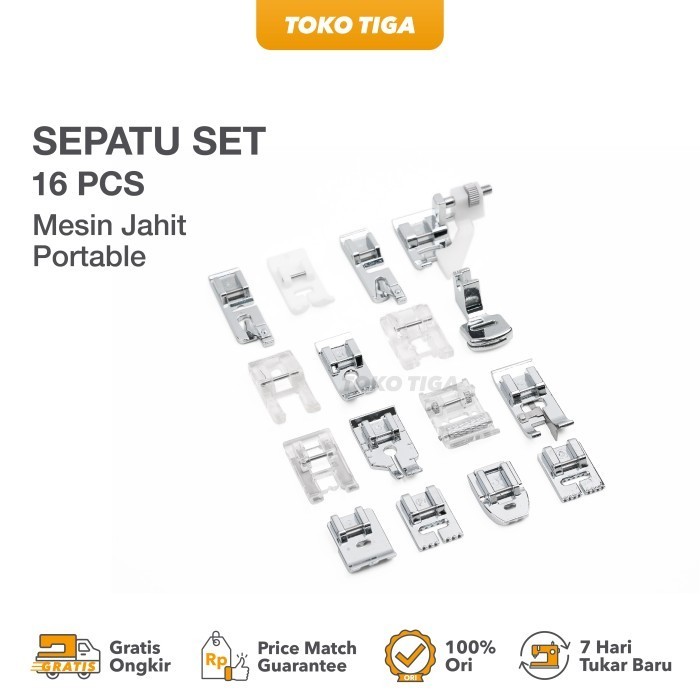 

Terlaris Sepatu Mesin Jahit Portable Set isi 16 Pcs (CY-016) SALE