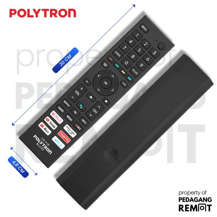 SALE REMOTE TV POLYTRON ANDROID SMART TV 81J172 81J208 IR / REMOT POLYTRON