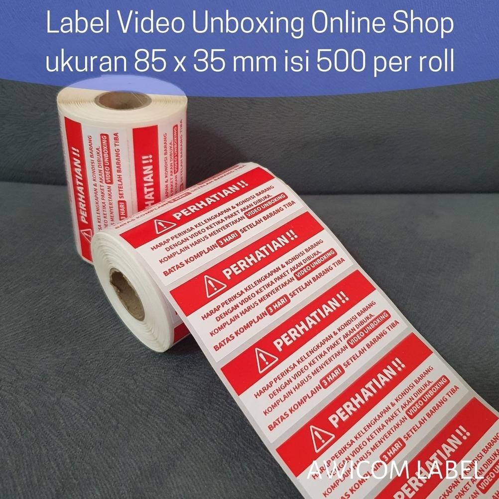 

TGH Stiker Wajib Video Unboxing ukuran 85x35 isi 500 TERLARIS