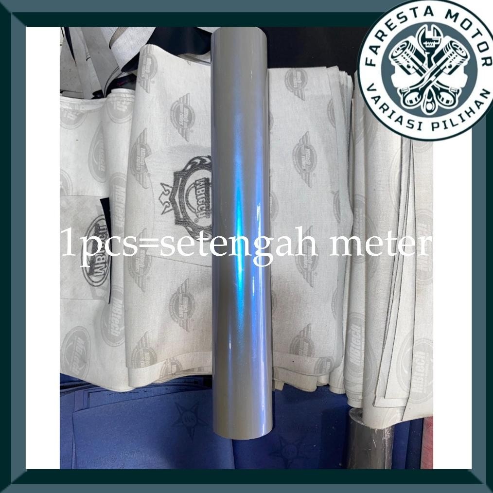 TGH Skotlet abu lembayung biru bunglon Derek Stiker skotlite mutiara stiker Motor Panjang 50cm TERLA