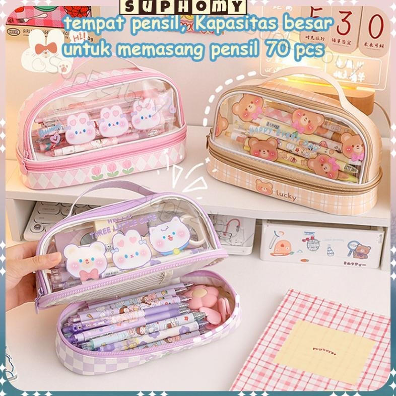 

Berkualitas Tempat Pencil Tas Pena Tas Pensil Kotak Pencil Tempat Alat Tulis Bahan Pvc Berkapasitas Besar Dengan Stiker Gratis Sale